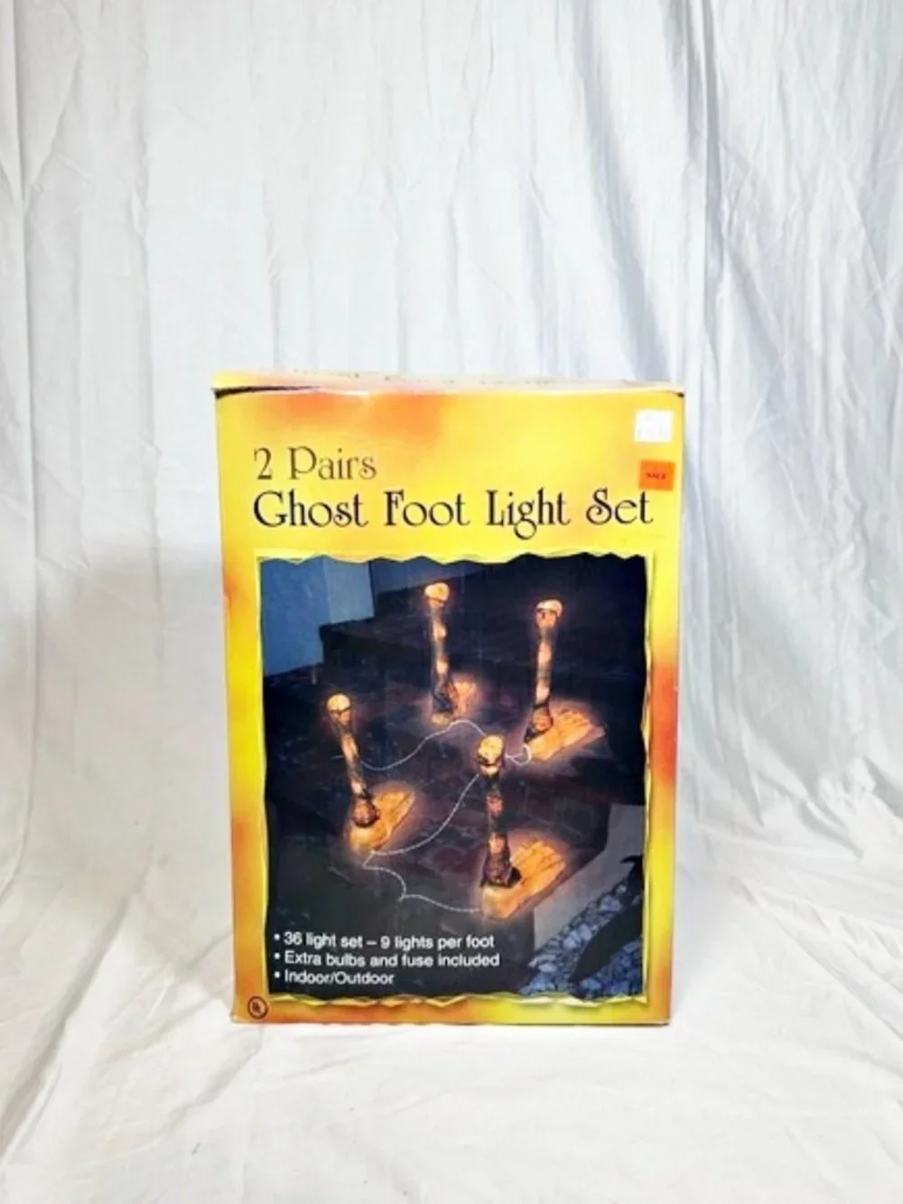 Vintage 2 Pairs of Skeleton Legs Feet Ghost Foot Light Set Halloween Prop